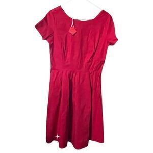 NWT Mint Limit size L fit n flare cherry red dress cotton Spandex